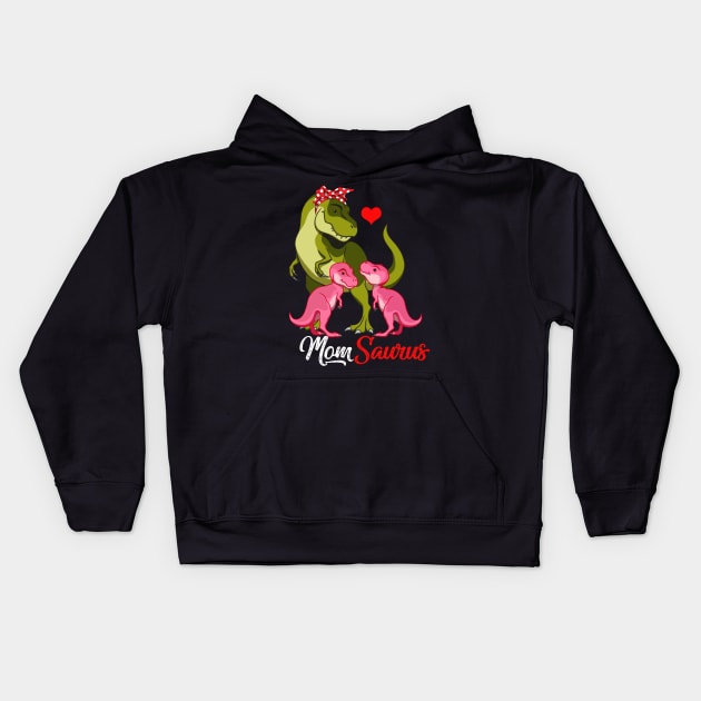 Momsaurus T-Shirt T-rex Mom Saurus Dinosaur Kids Hoodie by johnbbmerch